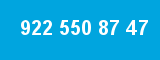 922 550 87 47 922 550 87 47